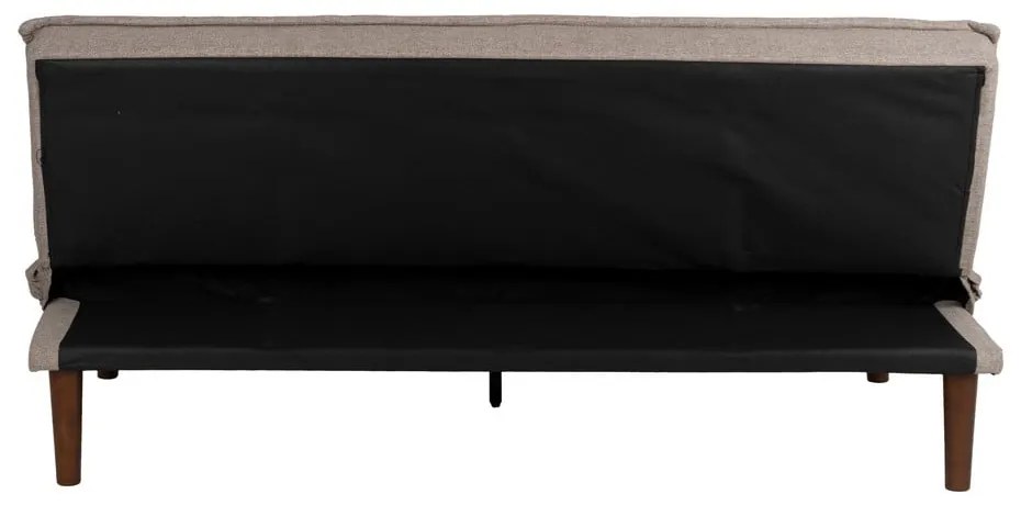 Szarobeżowa rozkładana sofa z tkaniny szenilowej 181 cm – Ixia