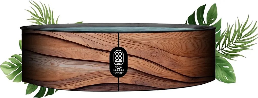 Coco Bain Basen Maui – Ø 250 cm – Basen naziemny – Realistyczny wygląd drewna
