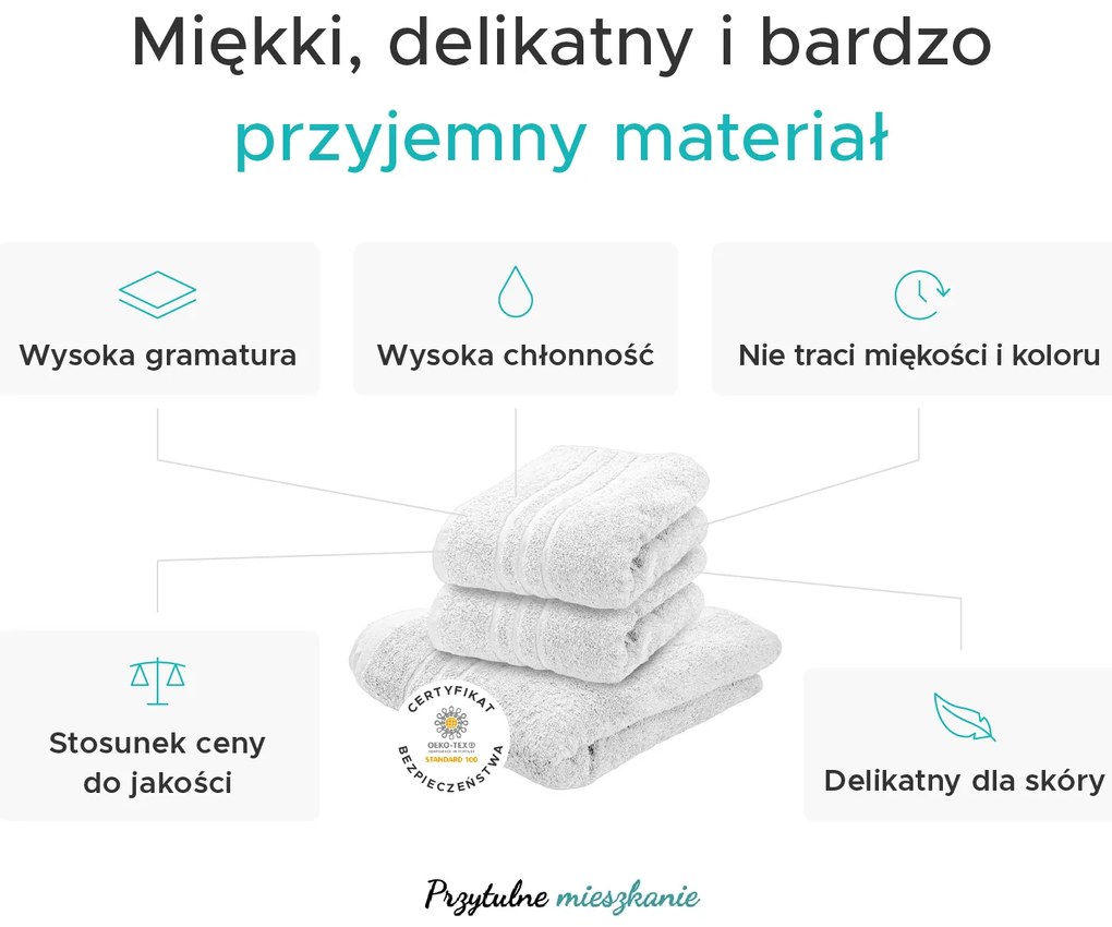 Ręcznik Comfort 50 x 100 cm fioletowy, 100% bawełna