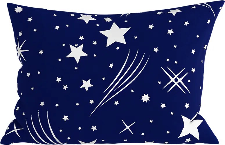 Poszewka na poduszkę z polibawełny NIGHT SKY POLY 50x70 cm, niebieska