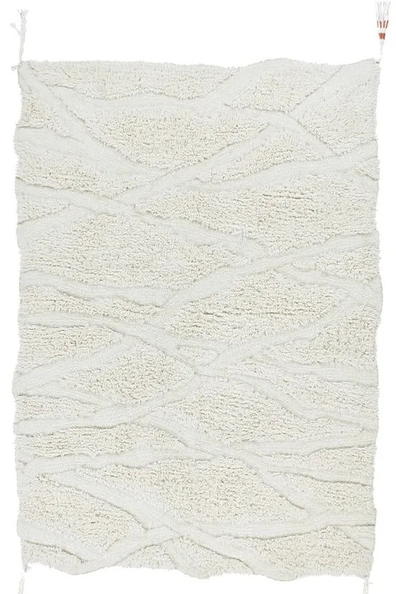 Biały wełniany dywan tkany ręcznie odpowiedni do prania170x240 cm Enkang Ivory – Lorena Canals