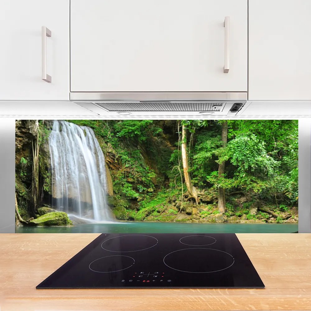 Panel Szklany Leśna Kaskada Wodna