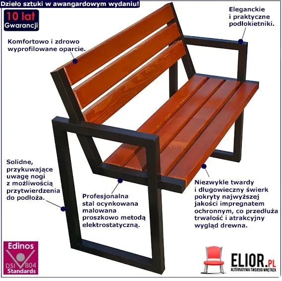 Ławka parkowa Agmo 180 cm - 84 kolory