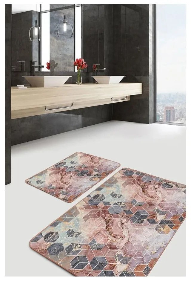 Aksamitne dywaniki łazienkowe zestaw 2 szt. 60x100 cm – Mila Home