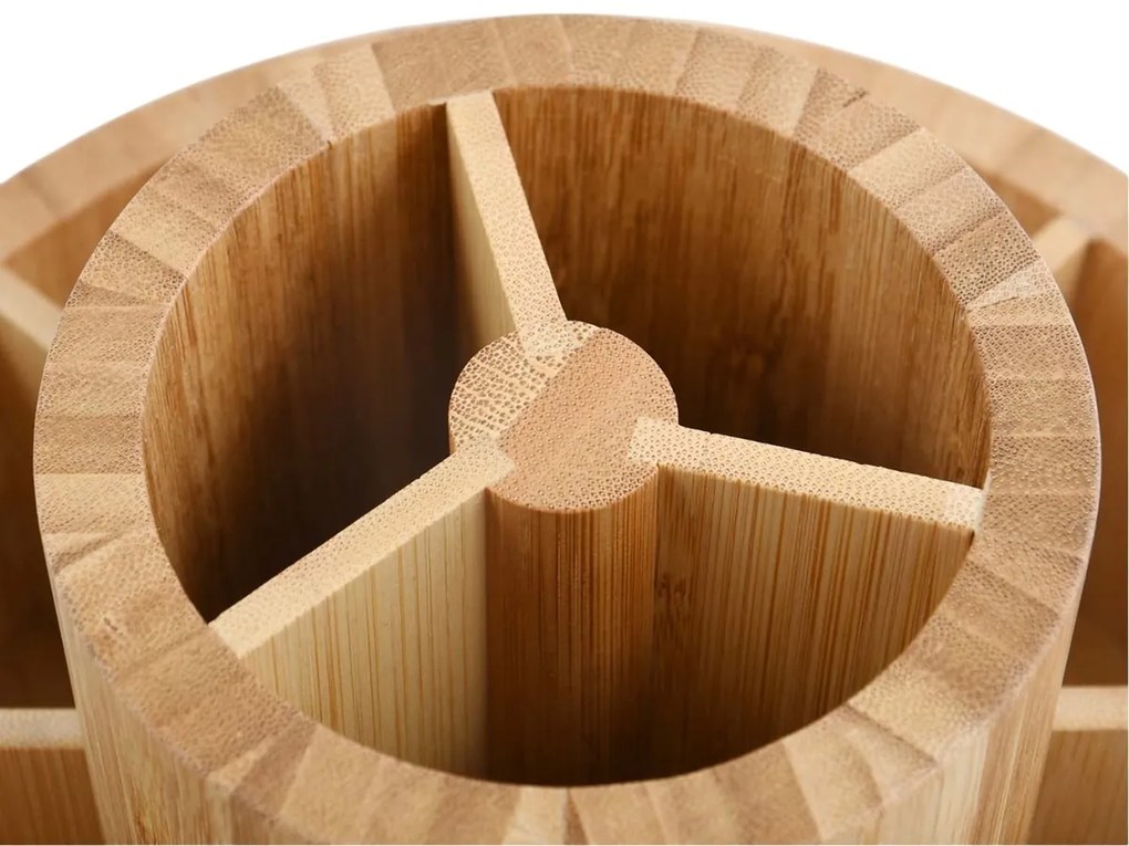 MSV Bambusowy organizer obrotowy na kosmetyki Isalys 20 x 15,3 cm