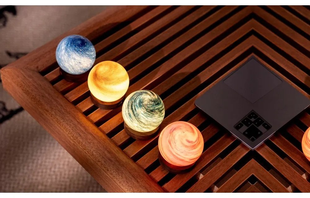 Dekoracja świetlna na USB w ciemnym naturalnym kolorze ø 12 cm Galaxy Breeze – Gingko