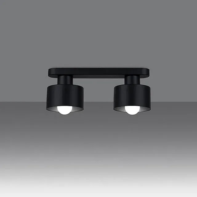 Czarna lampa sufitowa industrialna - A171-Lomino