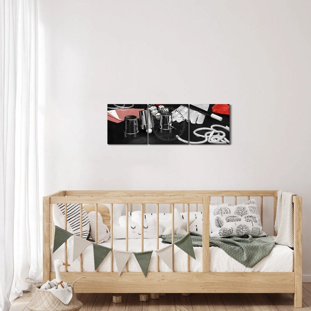 Obraz rzeczy magika (z zegarem) (90x30 cm)