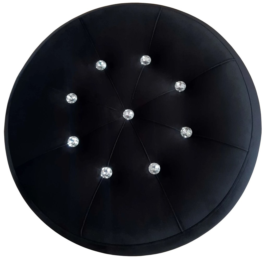 Pufa DIAMENT LOFT ławka podnóżek nogi złote