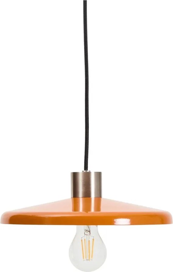 Pomarańczowa lampa wisząca z metalowym kloszem Nuvira – Kave Home