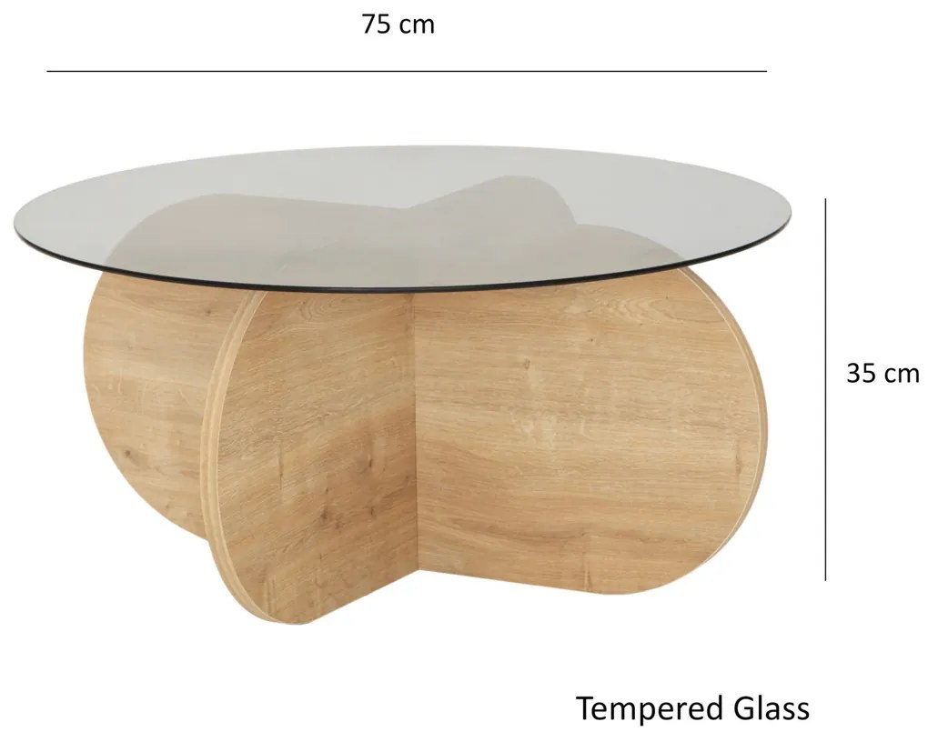 Stolik kawowy Bubble Sapphire Oak Fume