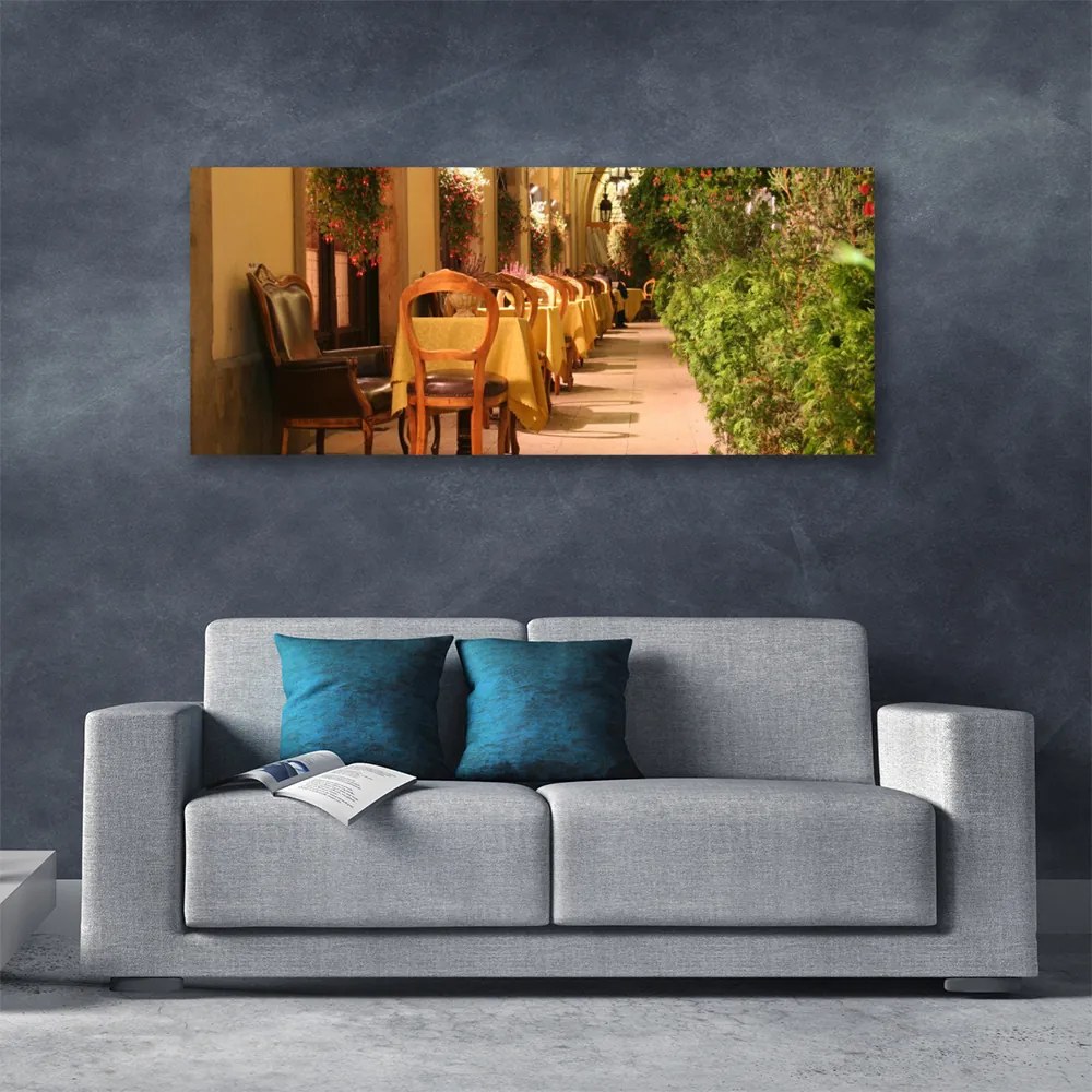 Duży obraz na płótnie Stylowa Kawiarnia Uliczna