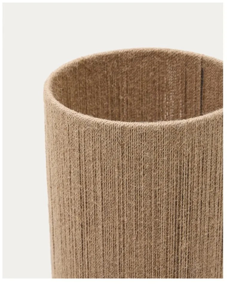 Lampa stołowa z litego drewna akacjowego w ciemnym naturalnym kolorze (wysokość 43 cm) Kor – Kave Home