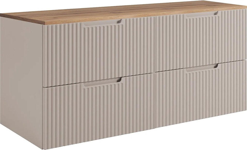 Szafka łazienkowa, kaszmir / dąb Craft 120 (2 x 60) x 58,6 x 46 cm