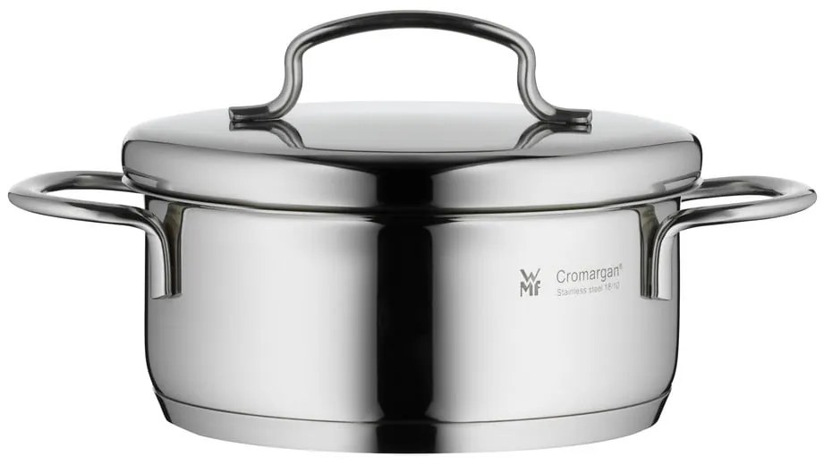 Nierdzewny garnek z pokrywką WMF Cromargan® Mini, ⌀ 12 cm