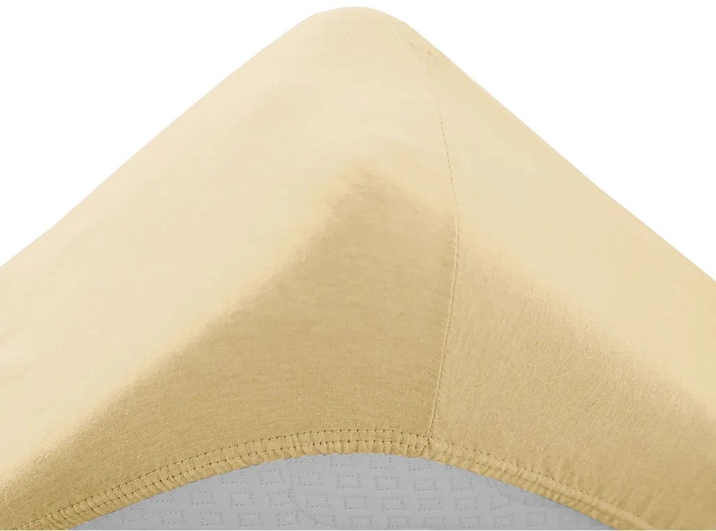 PrzytulneMieszkanie.pl Jersey prześcieradło dziecięce kremowe 70x140