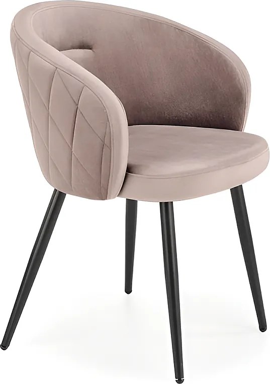Krzesło tapicerowane K430 VELVET beżowe