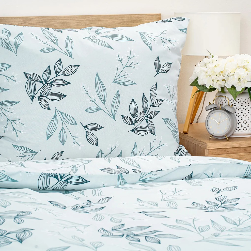 4Home Pościel bawełniana Frosty Leaves, 140 x 200 cm, 70 x 90 cm