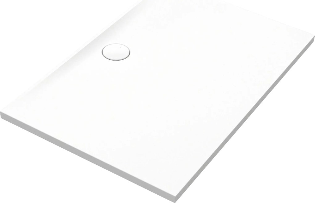 Brodzik z konglomeratu prostokątny biały połysk RONA XXL White Glow 160 x 80 |Różne rozmiary | Różne kolory : Kolor - Biały połysk, Rozmiar - 200 x 90