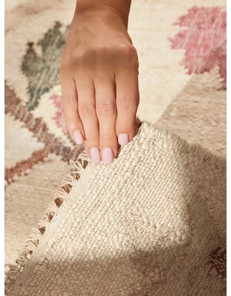 Kremowy dywan z juty tkany ręcznie 200x300 cm Roya Violette – Elle Decoration