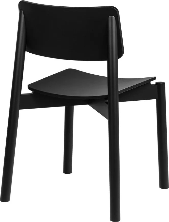 Czarne krzesło sztaplowane Wem – noo.ma