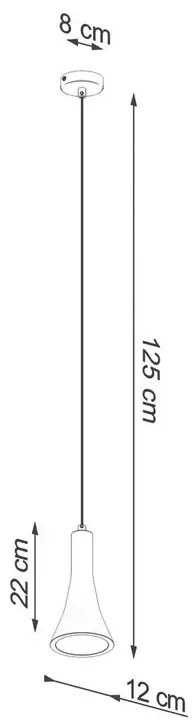 Betonowa lampa wisząca nad wyspę - 5X A396 R0-F08