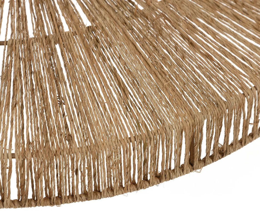 Lampa nad stół w jadalni BELLAMY, pleciony klosz z juty, Ø 58 cm