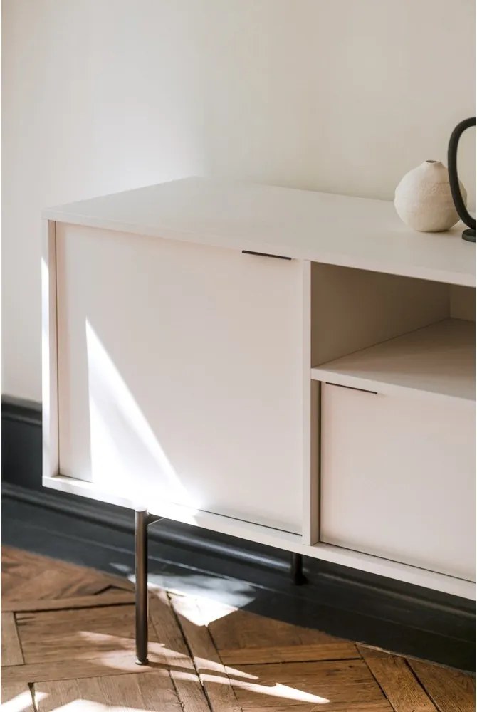 Szarobeżowa szafka pod TV 180x79x50 cm Bau – noo.ma