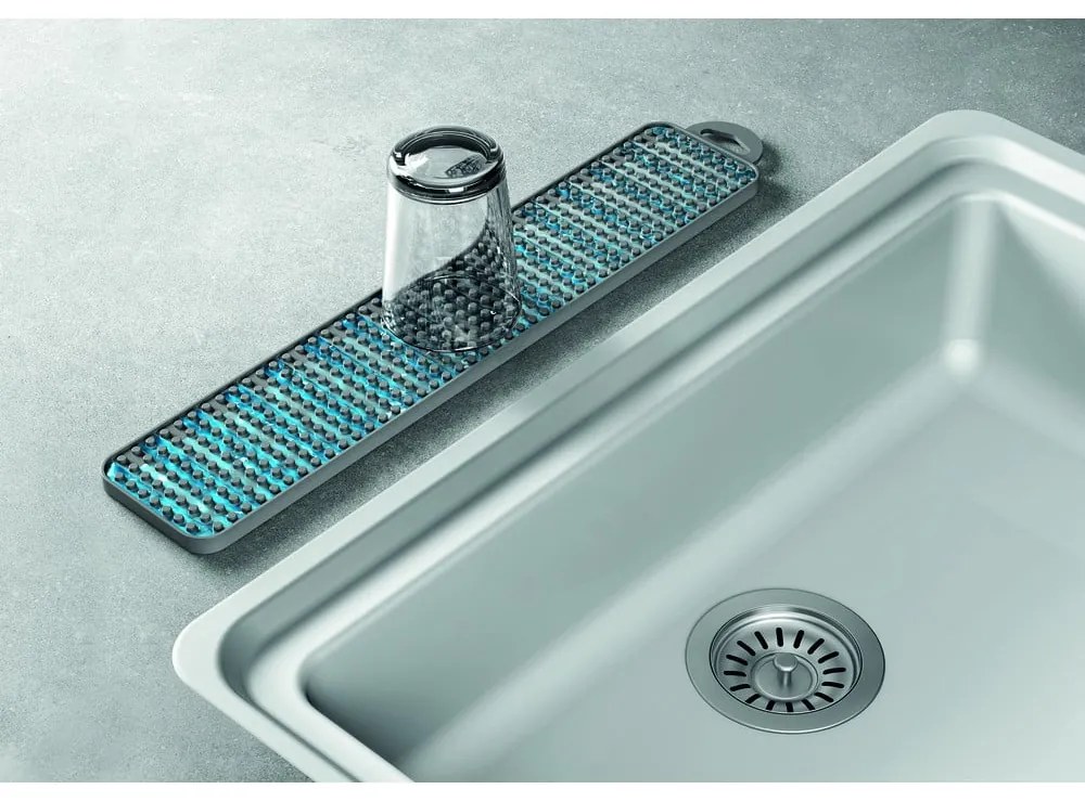 Szara plastikowa podkładka do naczyń 42x8 cm Gravity – Metaltex