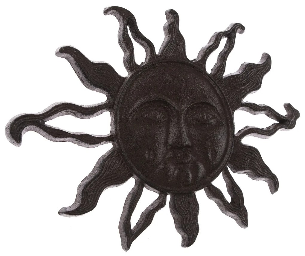 Żeliwna dekoracja ścienna Orient Sun, 36 x 26,5 cm