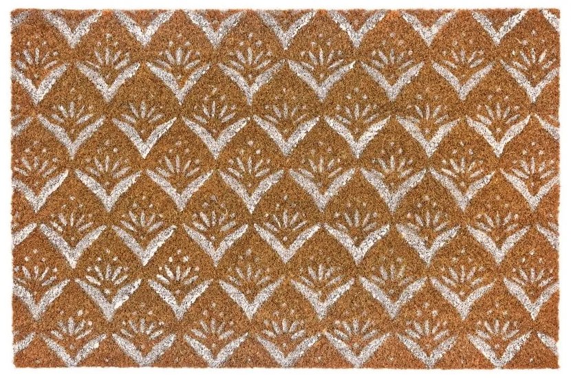 Wycieraczka z włókna kokosowego 60x40 cm Mini White – Casa Selección