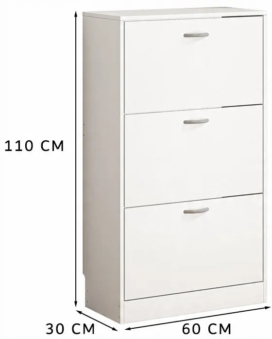 Szafka komoda półka na buty przedpokój 3 drzwi nowoczesna loft 110 cm