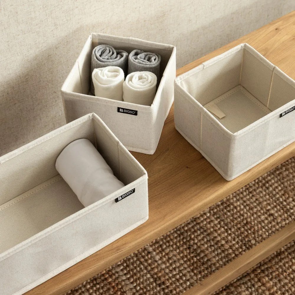 Tekstylne organizery do szuflady zestaw 3 szt. Soft Storage – Bigso