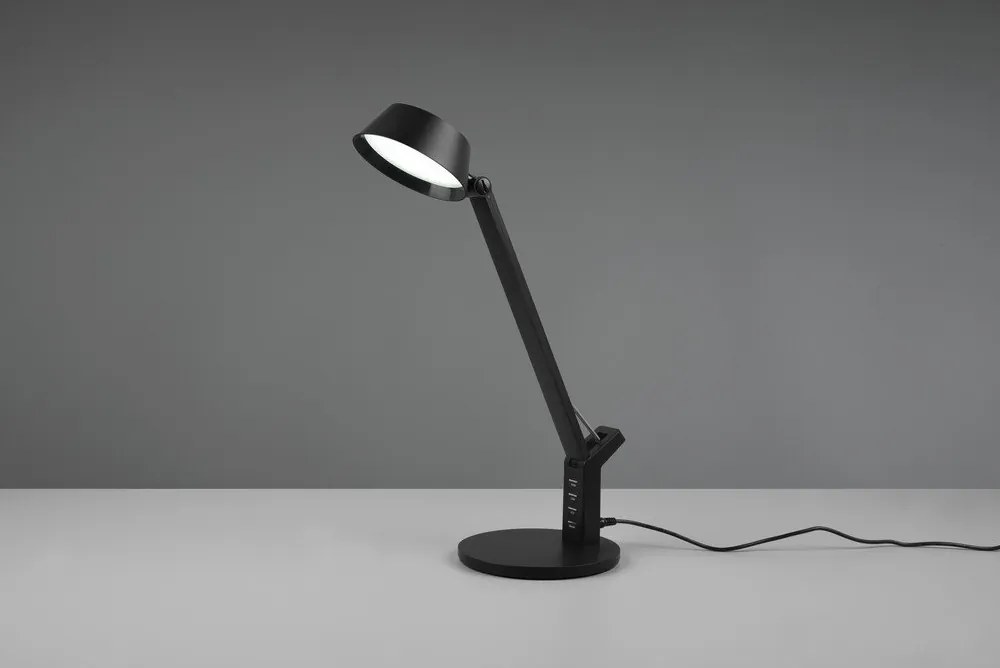 Lampa stołowa LED ze ściemniaczem w kolorze matowej czerni (wysokość 40 cm) Ava – Trio