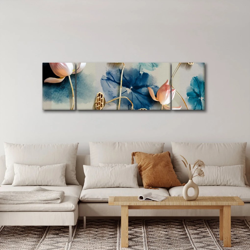 Obraz z kwiatami (170x50 cm)