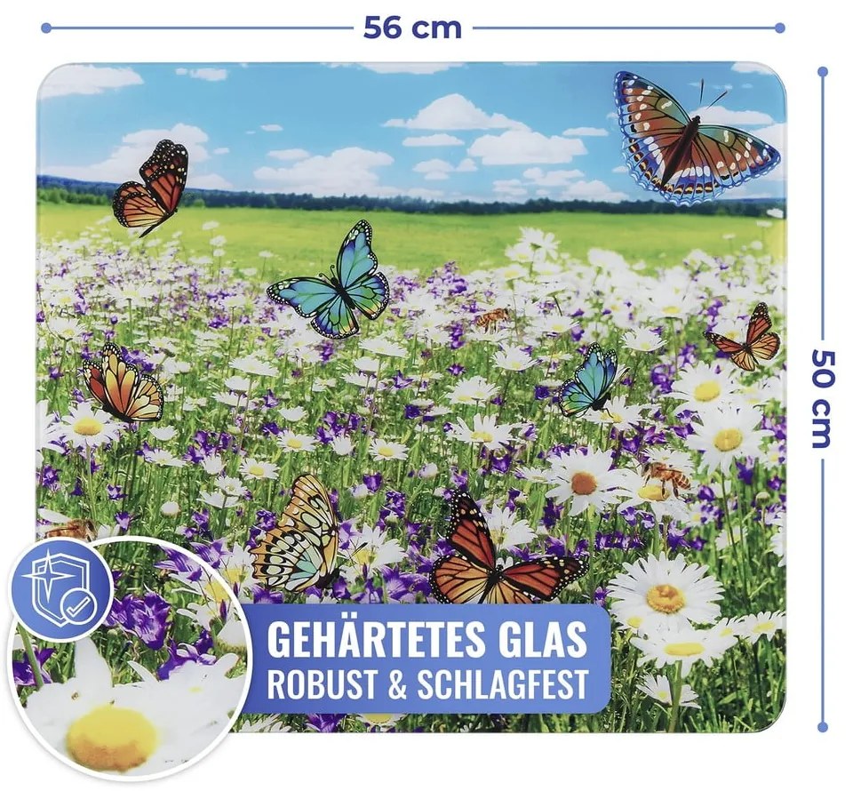 Płyta ochronna na ścianę przy kuchence ze szkła hartowanego 50x56 cm – Maximex