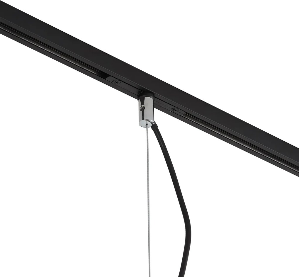 Designerska lampa wisząca ciemny chrom do systemu szynowego 1-fazowego - Slimline Sara