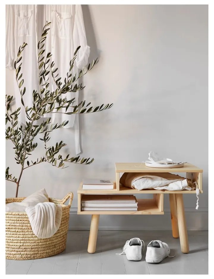 Stolik z drewna sosnowego w naturalnym kolorze Karup Design Hako
