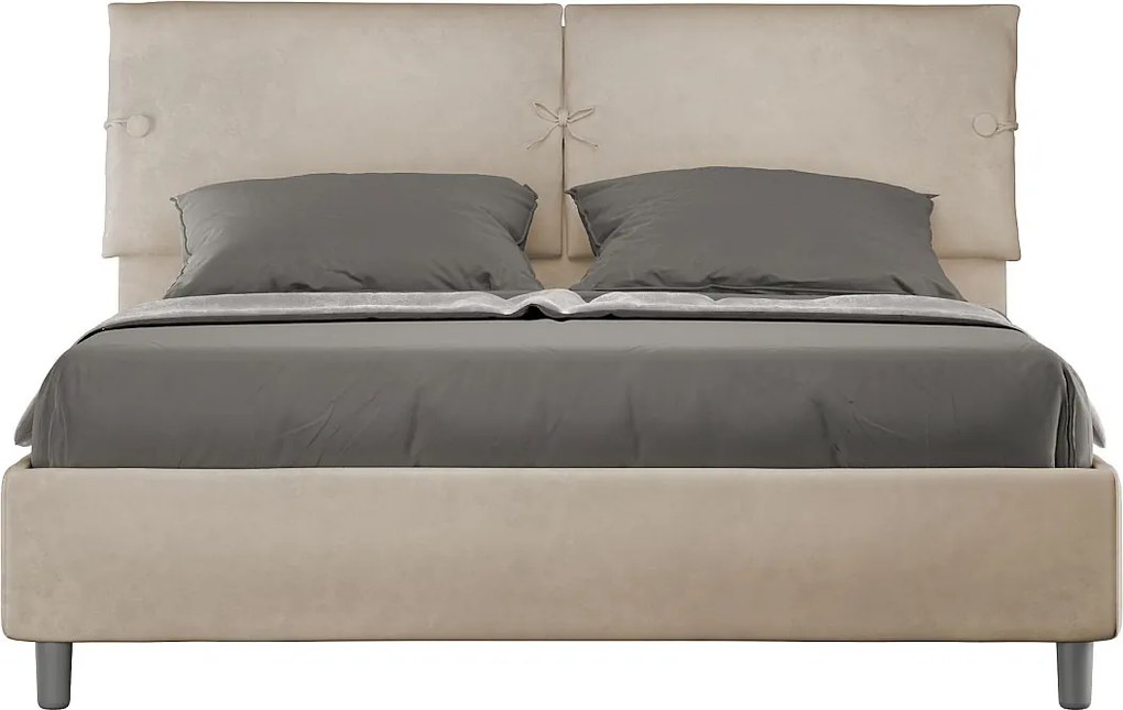 Łóżko bez stelaża tapicerowane 160x210 microfibra Piaskowy Sleeper