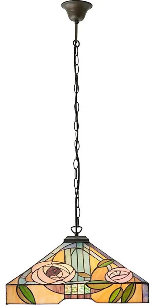 Endon 64384 - Żyrandol na łańcuchu Tiffany WILLOW 3xE27/60W/230V