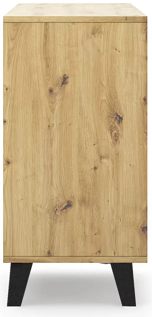 Duża komoda z szufladami i szafką dąb artisan + kaszmir T8-R85