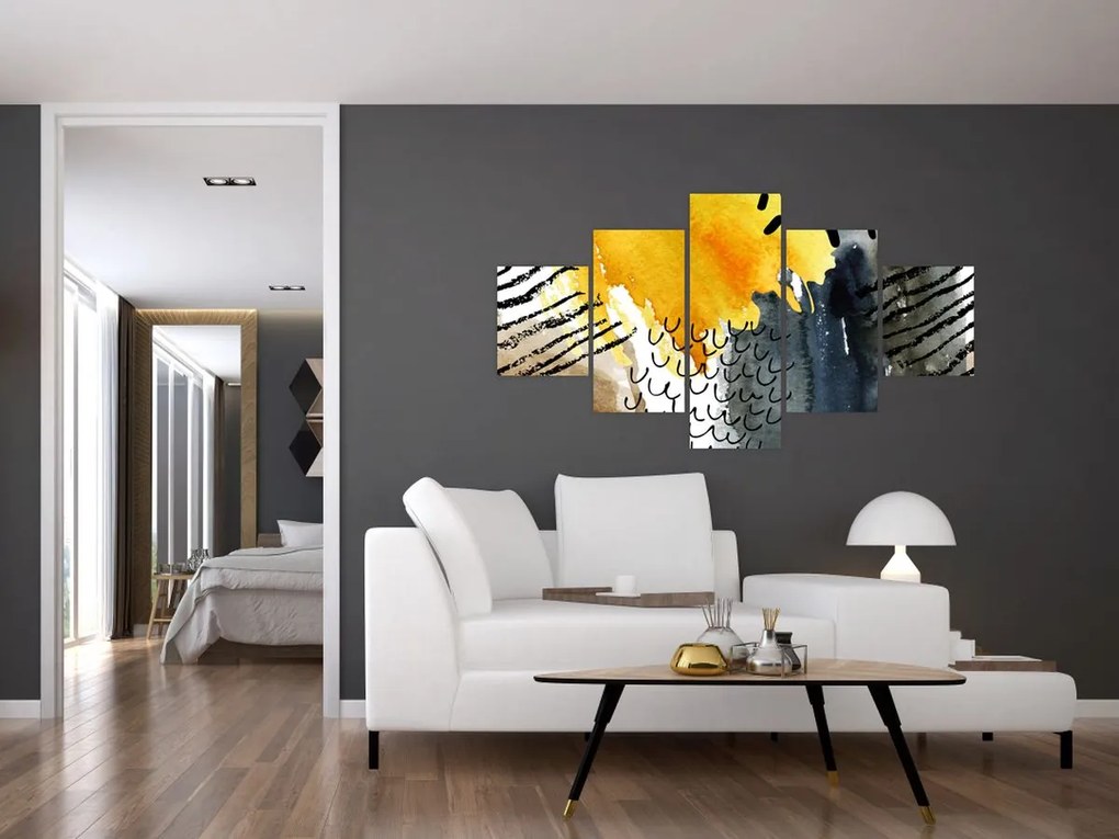 Obraz - Abstrakcyjna akwarela (125x70 cm)