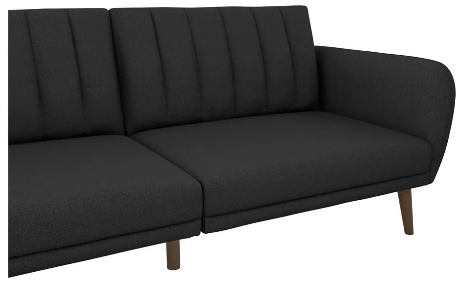 Ciemnoszara rozkładana sofa Novogratz Brittany