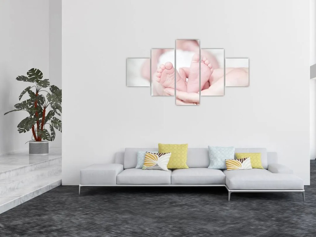Obraz dziecięcych nóżek (125x70 cm)
