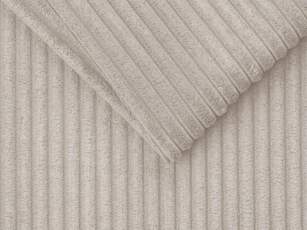 Kanapa 4 osobowa rozkładana typu express z beżowego sztruksu - Miejsce do spania 160 cm - Materac 22 cm - VIZIR