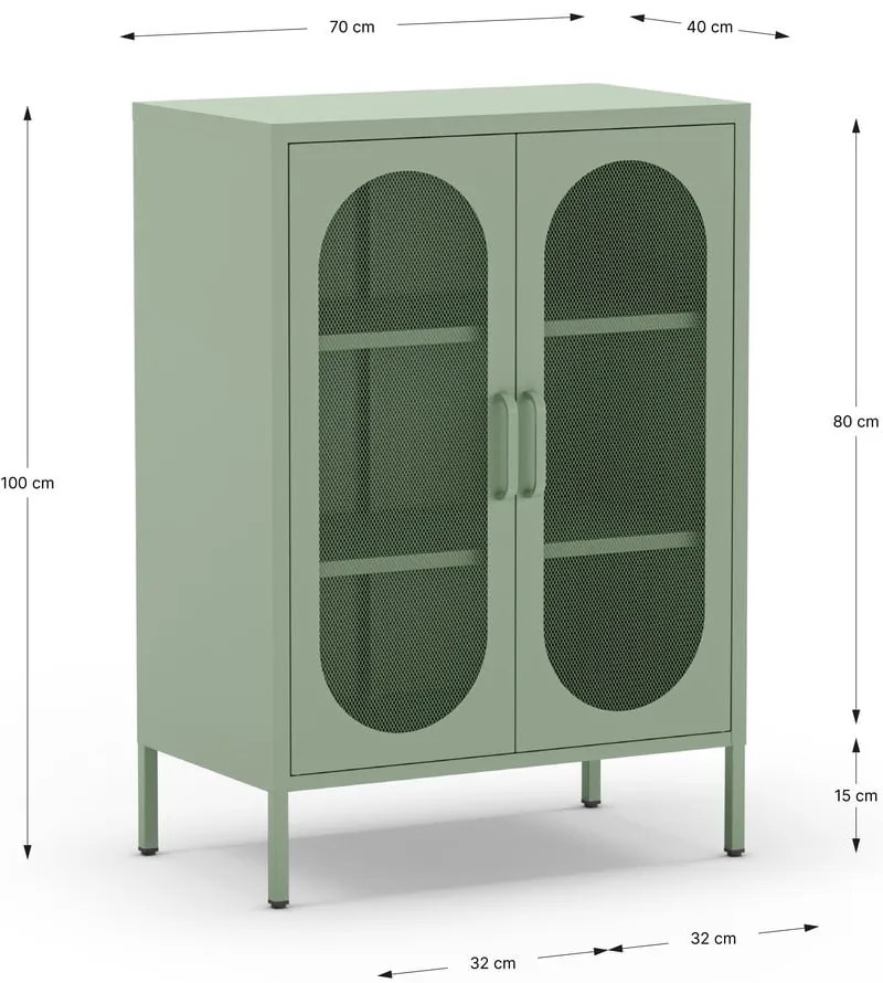 Miętowa szafka 70x100 cm Diora – Marckeric