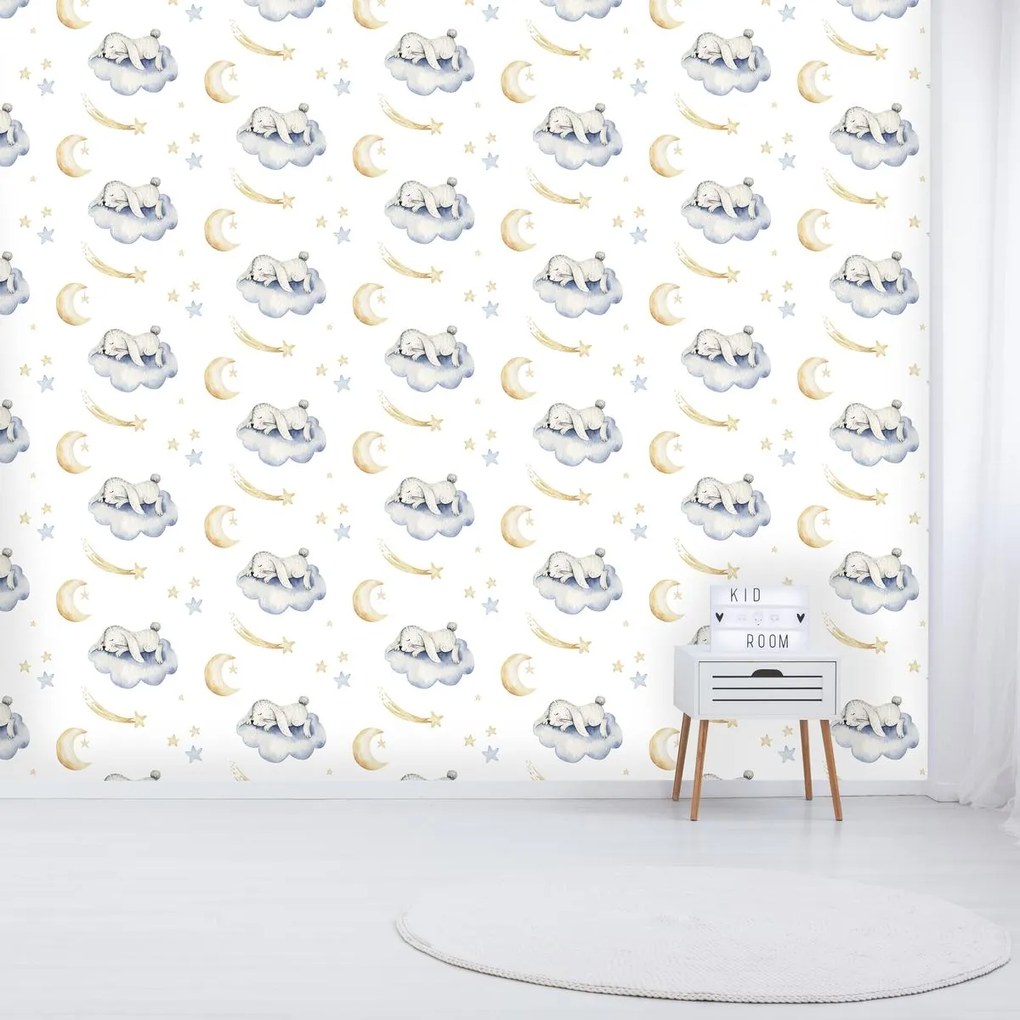 Fototapeta - Króliczek w chmurach (196x136 cm)