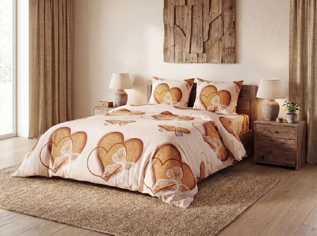PrzytulneMieszkanie.pl PrzytulneMieszkanie.pl Pościel z mikrofibry HEART NEST wzorzysta Rozmiar pościeli: 70 x 80 cm | 140 x 200 cm