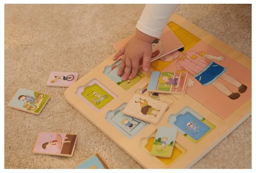 Classic world tablica edukacyjna ciało ludzkie układanka klocki puzzle dla dzieci dopasuj montessori 19 el.