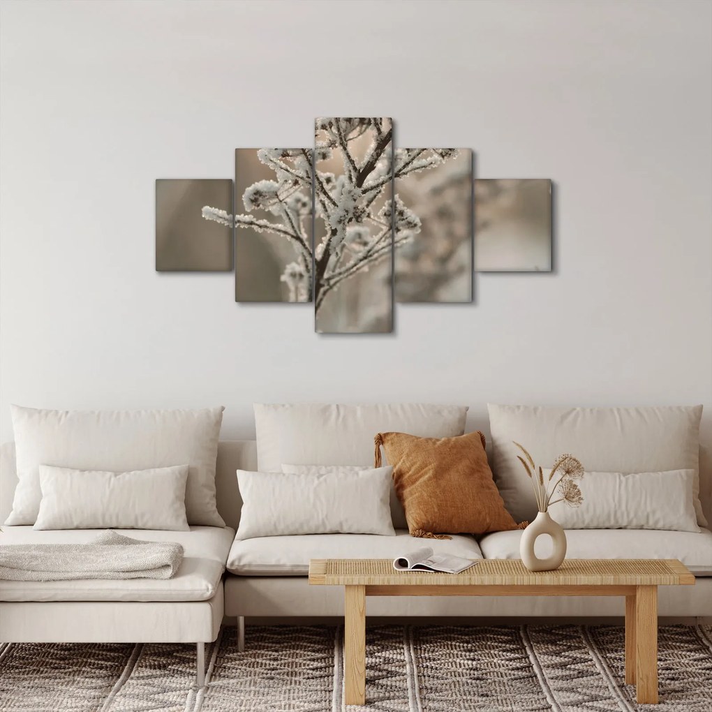 Obraz - Roślina w mrozie (125x70 cm)
